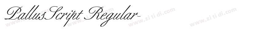 PallusScript Regular字体转换